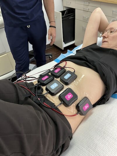 Dr. Hein receiving Accufit™ treatment